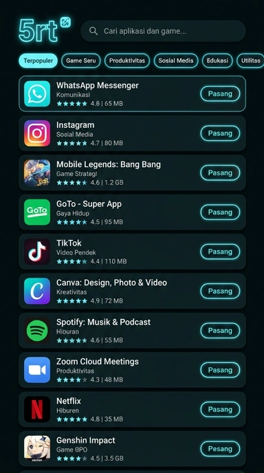 5rt - Aplikasi Populer dan Kanal Uji Kualitas Terbaik