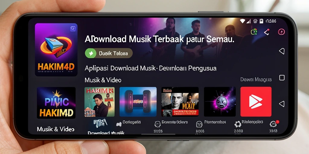 Antarmuka HAKIM4D yang ramah pengguna untuk Download Musik.