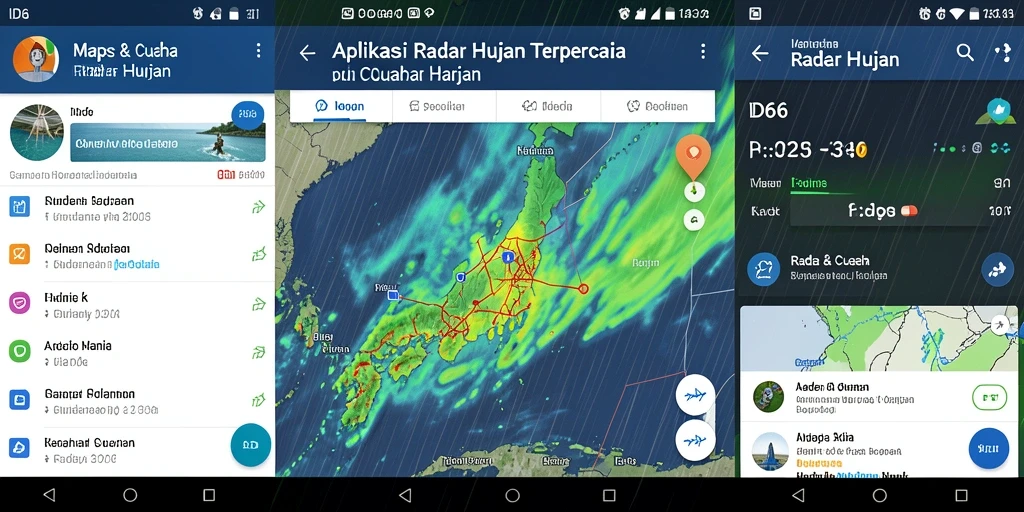 Antarmuka aplikasi ID66 menampilkan radar hujan yang akurat dan informatif.