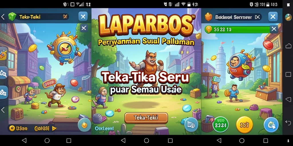 Antarmuka permainan LAPARBOS yang menantang dan menarik.