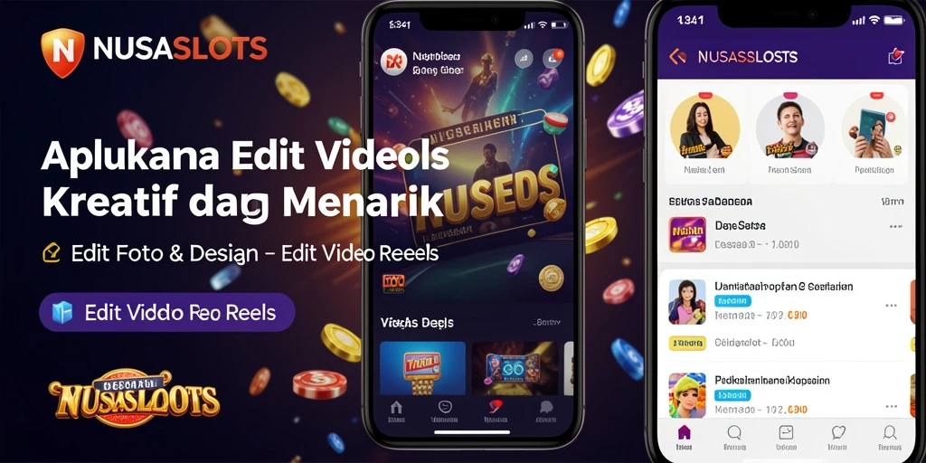 Tampilan antarmuka aplikasi NUSASLOTS untuk edit video reels yang intuitif dan menarik.