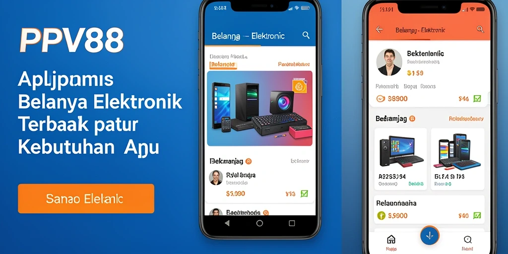 Antarmuka aplikasi PPV88 yang memudahkan navigasi untuk belanja elektronik.