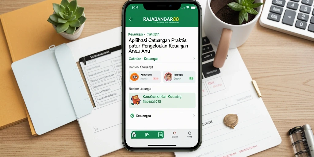 Antarmuka RAJABANDAR88 yang menampilkan fitur catatan keuangan yang intuitif.