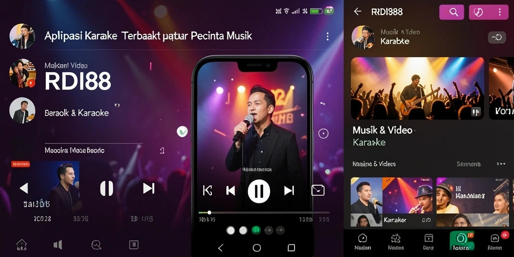 Antarmuka RDI88 yang menarik dan mudah digunakan untuk Karaoke.