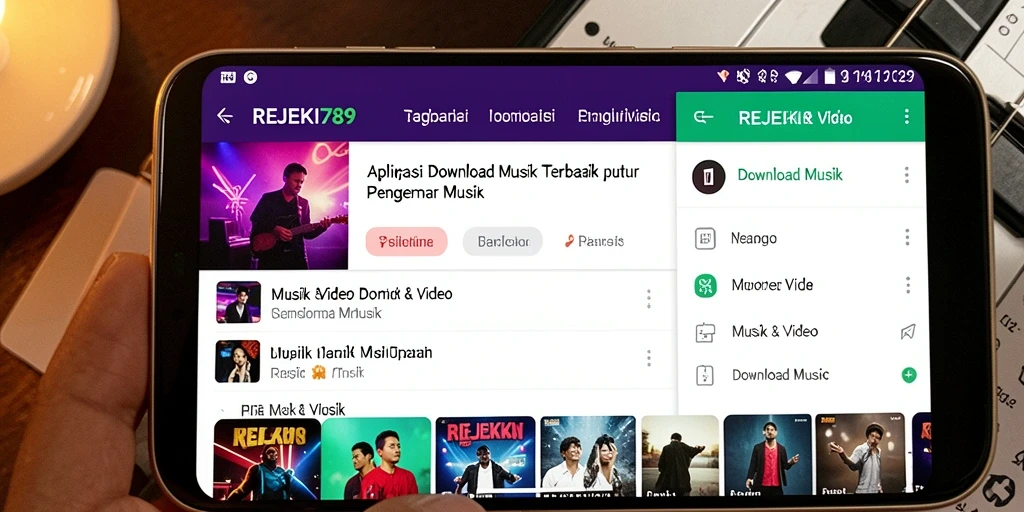 Tampilan antarmuka aplikasi REJEKI789 yang user-friendly dan modern.