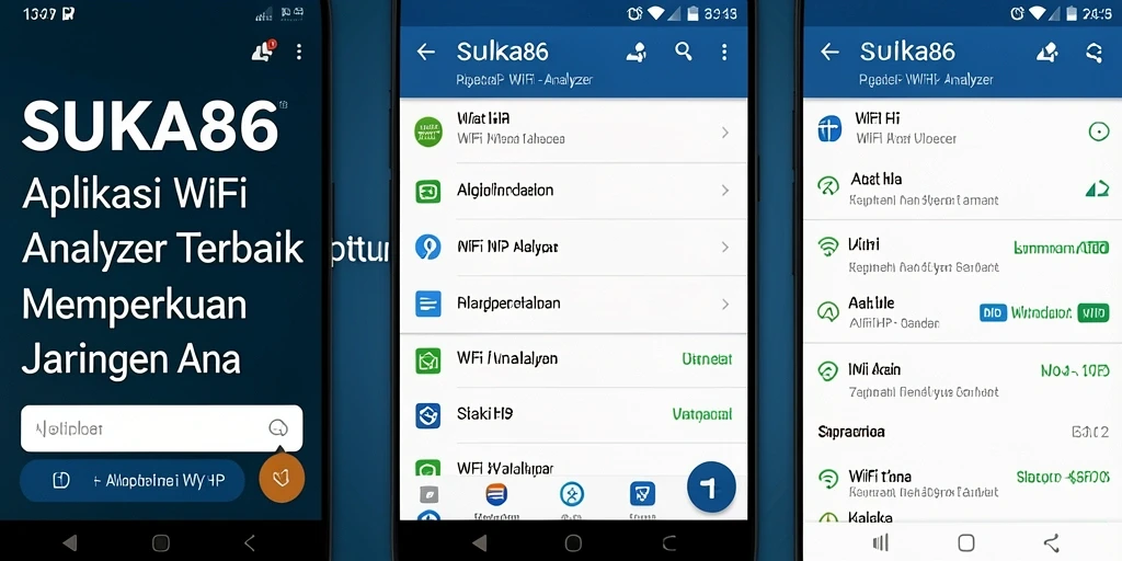 Antarmuka SUKA86 yang menunjukkan analisis jaringan WiFi secara jelas.